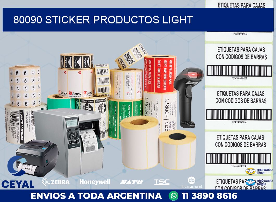 80090 STICKER PRODUCTOS LIGHT