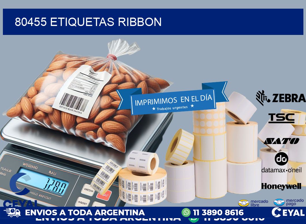 80455 ETIQUETAS RIBBON
