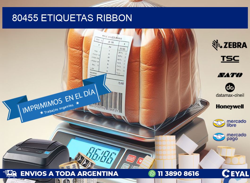 80455 ETIQUETAS RIBBON