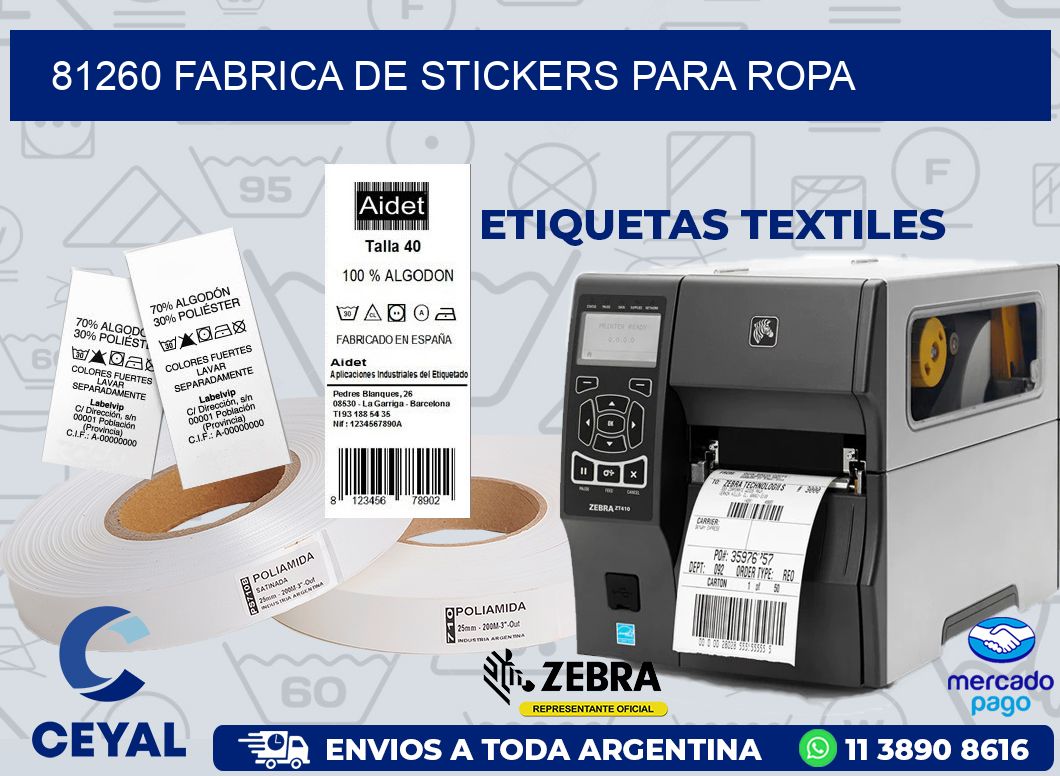 81260 FABRICA DE STICKERS PARA ROPA