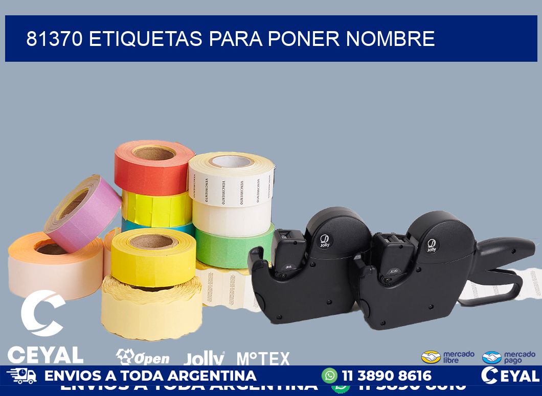 81370 ETIQUETAS PARA PONER NOMBRE