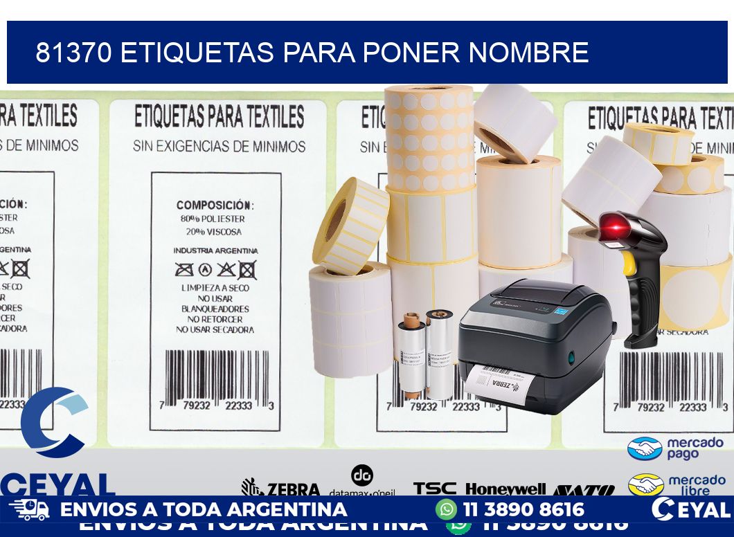 81370 ETIQUETAS PARA PONER NOMBRE