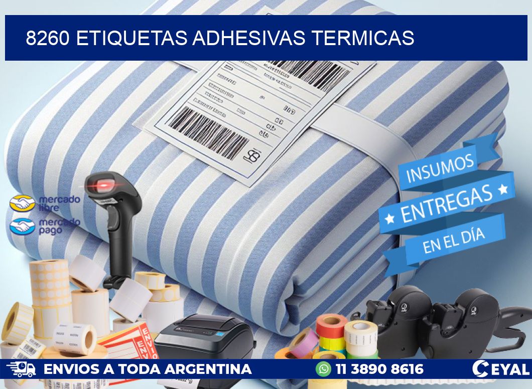 8260 etiquetas adhesivas termicas