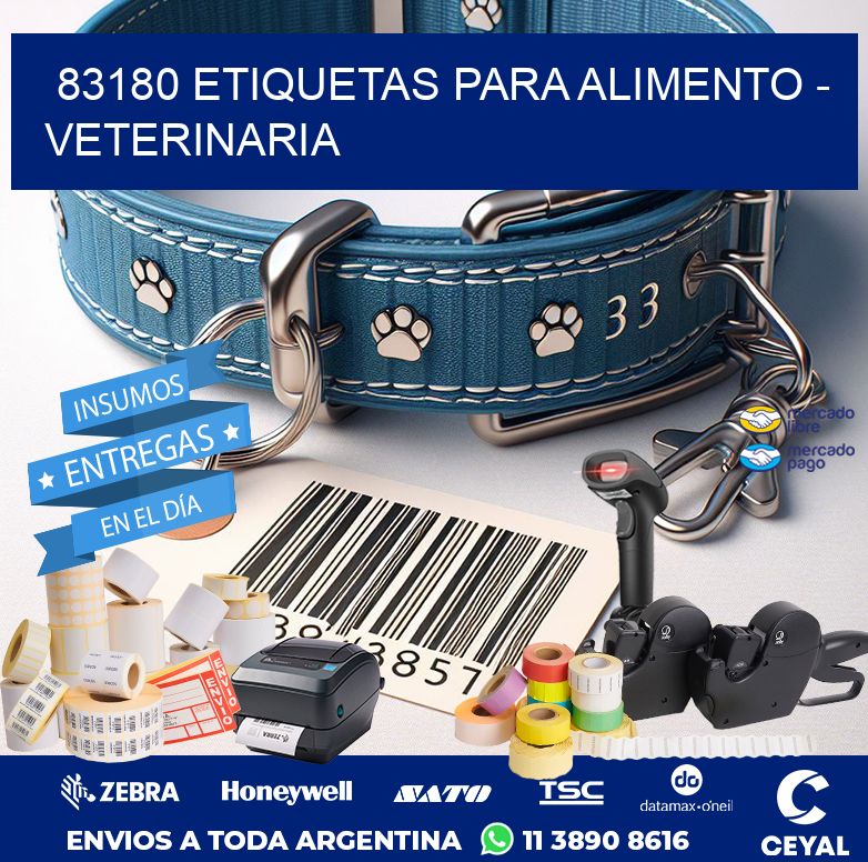 83180 ETIQUETAS PARA ALIMENTO - VETERINARIA