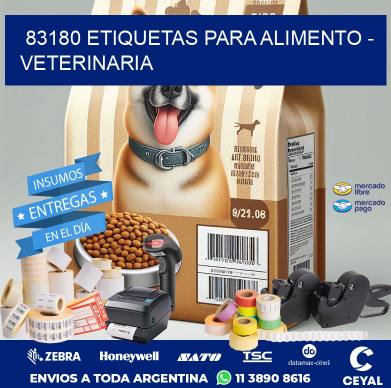 83180 ETIQUETAS PARA ALIMENTO – VETERINARIA