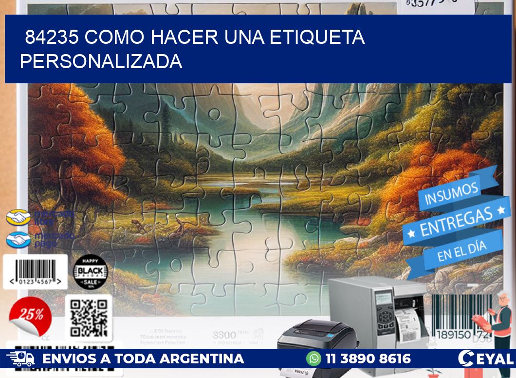 84235 como hacer una etiqueta personalizada