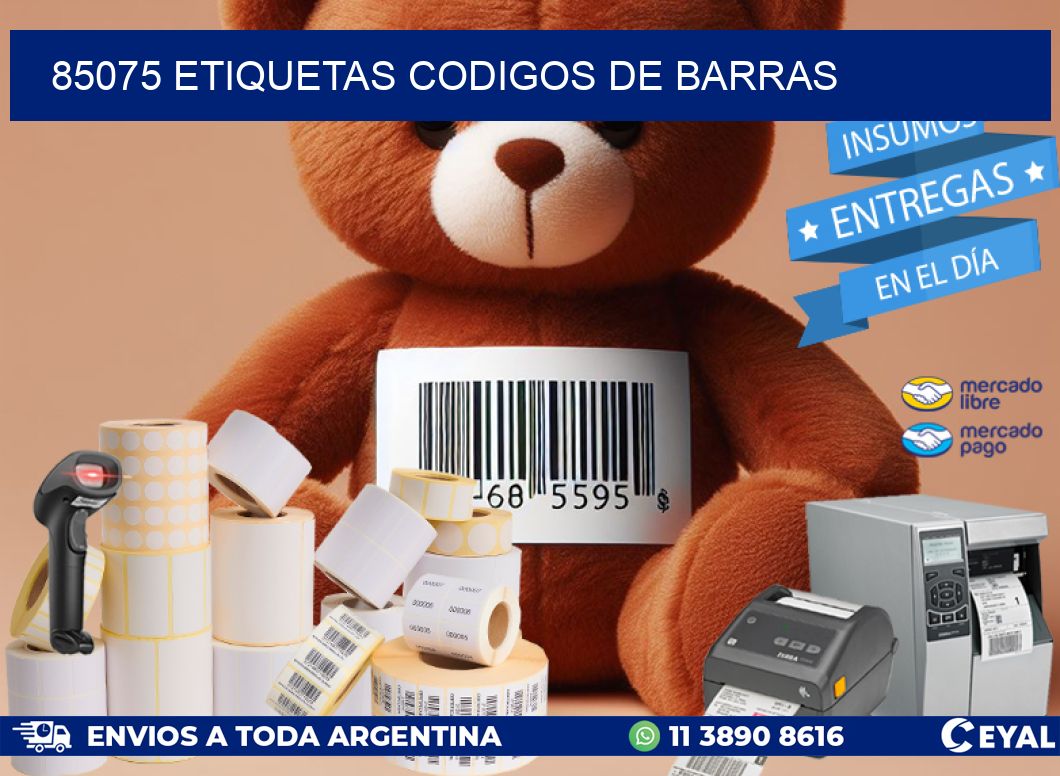 85075 etiquetas codigos de barras