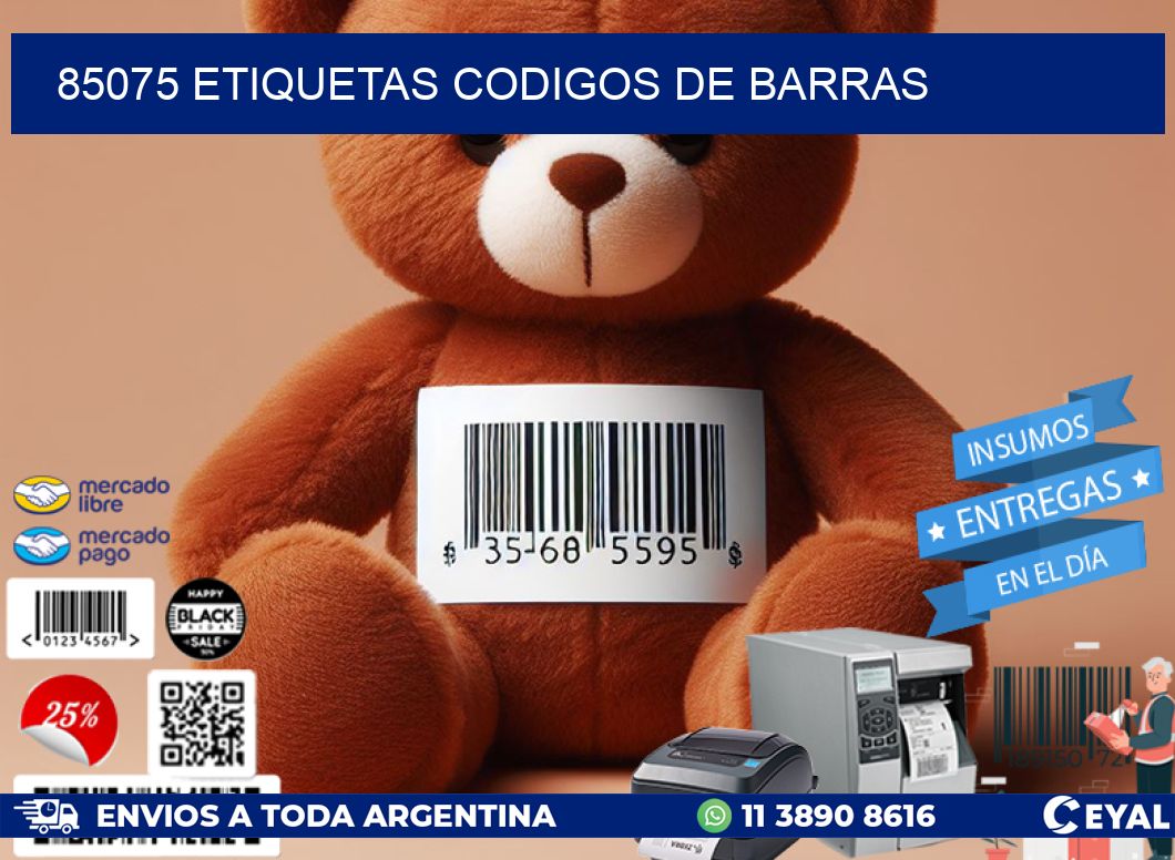 85075 etiquetas codigos de barras