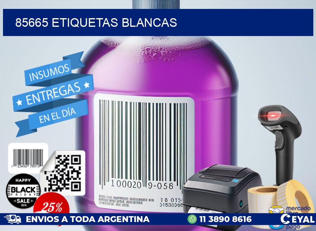 85665 ETIQUETAS BLANCAS
