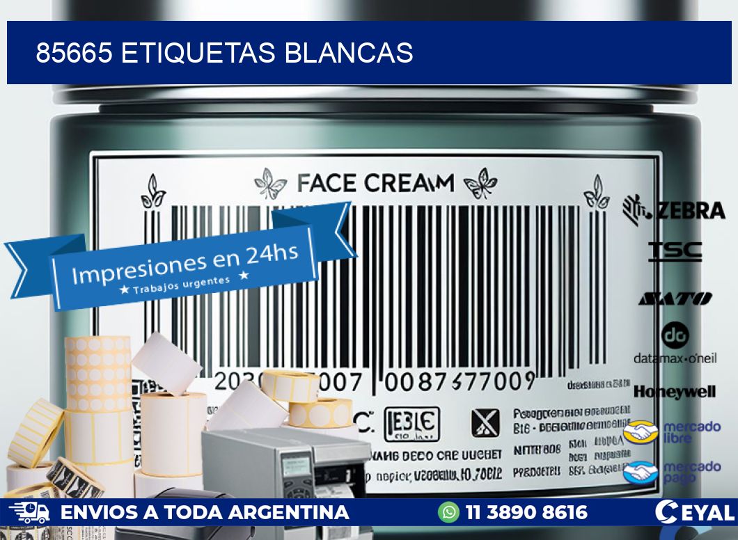 85665 ETIQUETAS BLANCAS