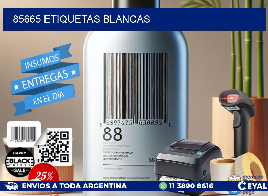85665 ETIQUETAS BLANCAS