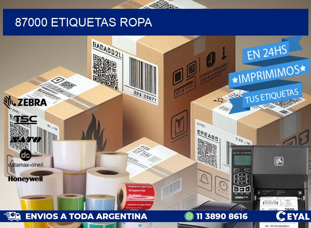 87000 ETIQUETAS ROPA