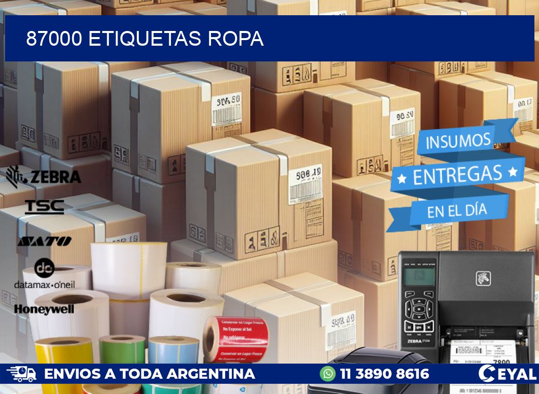 87000 ETIQUETAS ROPA