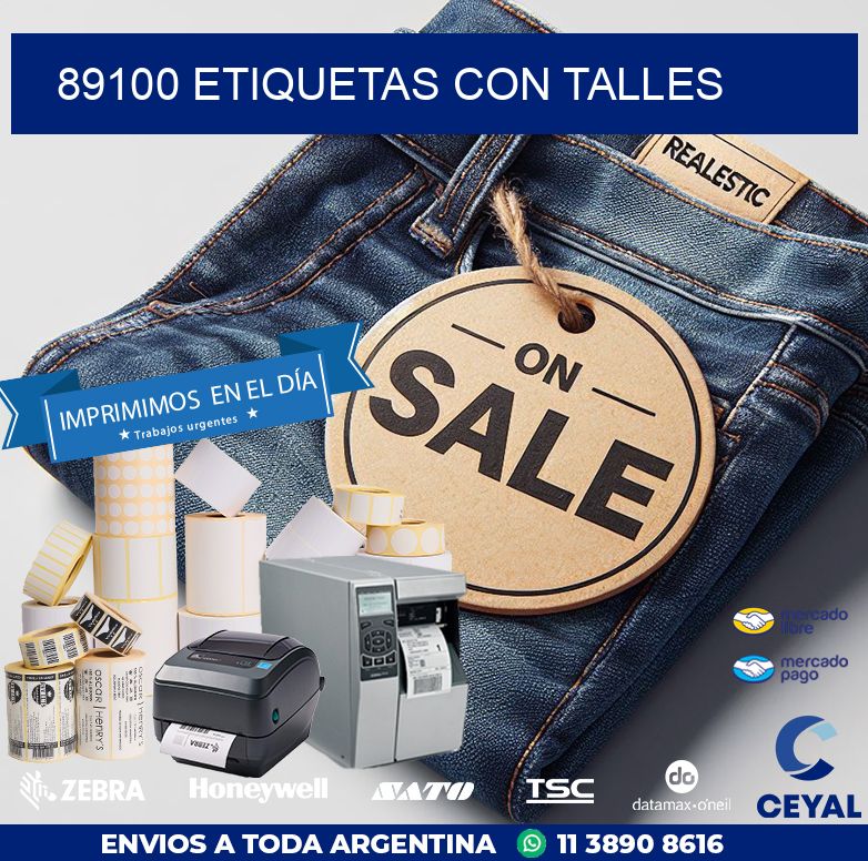 89100 ETIQUETAS CON TALLES