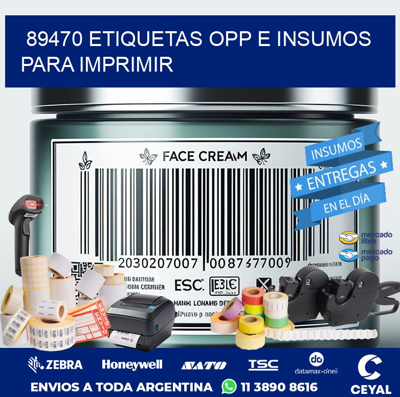 89470 ETIQUETAS OPP E INSUMOS PARA IMPRIMIR