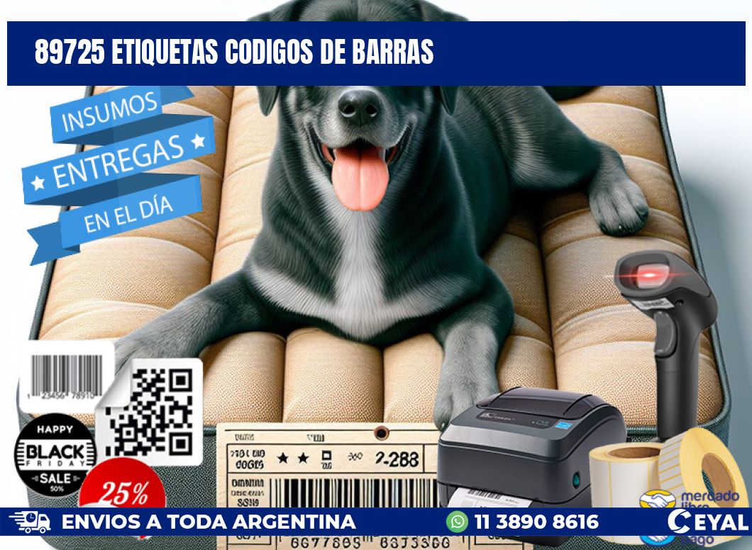 89725 etiquetas codigos de barras