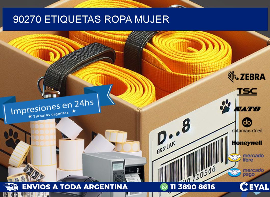 90270 ETIQUETAS ROPA MUJER