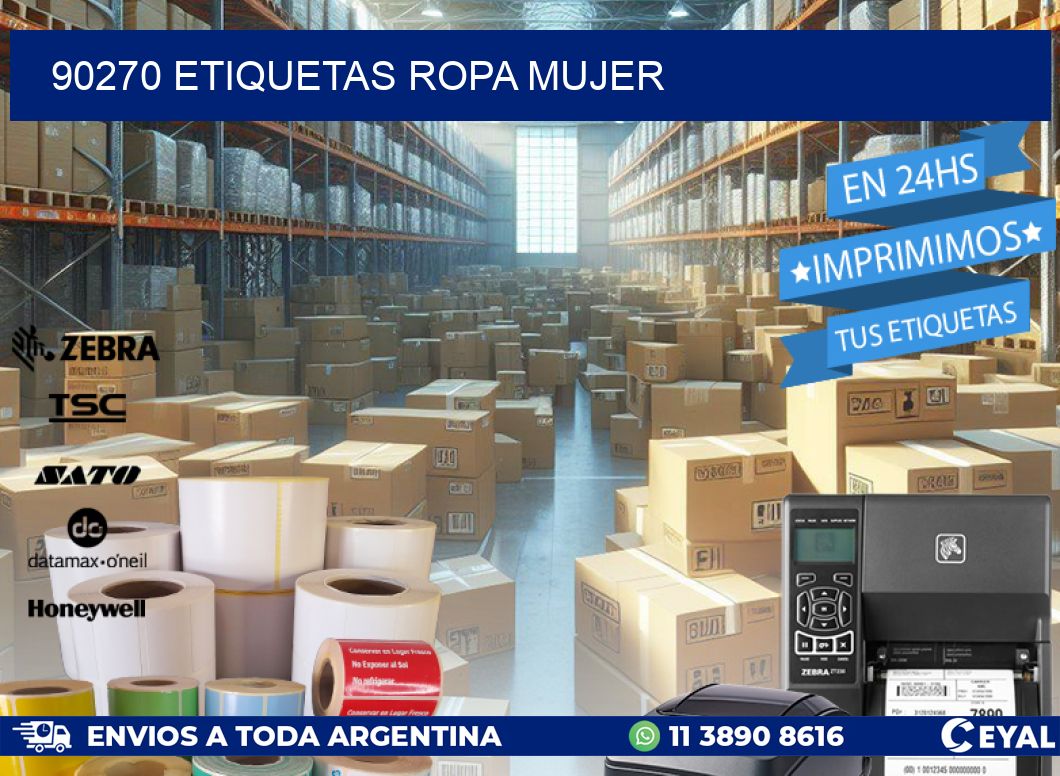 90270 ETIQUETAS ROPA MUJER