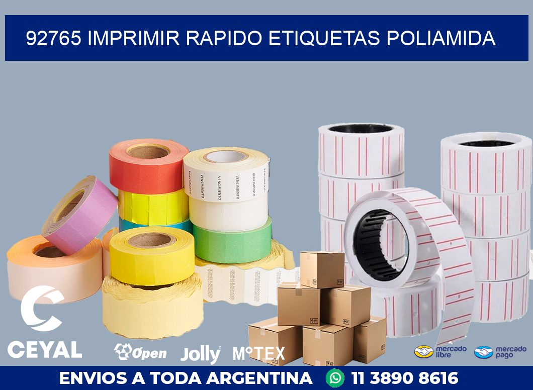 92765 IMPRIMIR RAPIDO ETIQUETAS POLIAMIDA