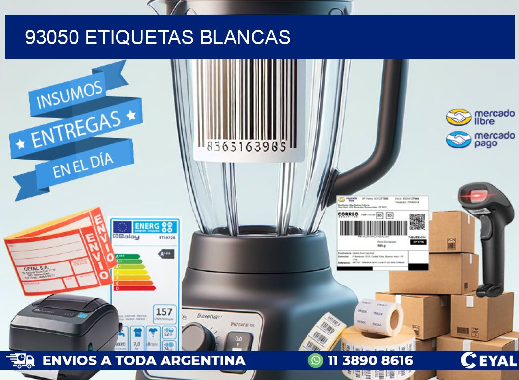 93050 ETIQUETAS BLANCAS