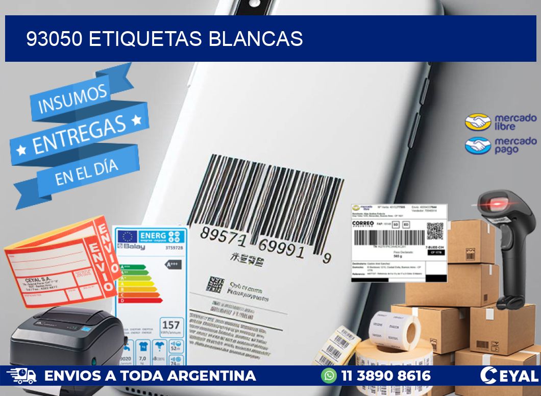 93050 ETIQUETAS BLANCAS