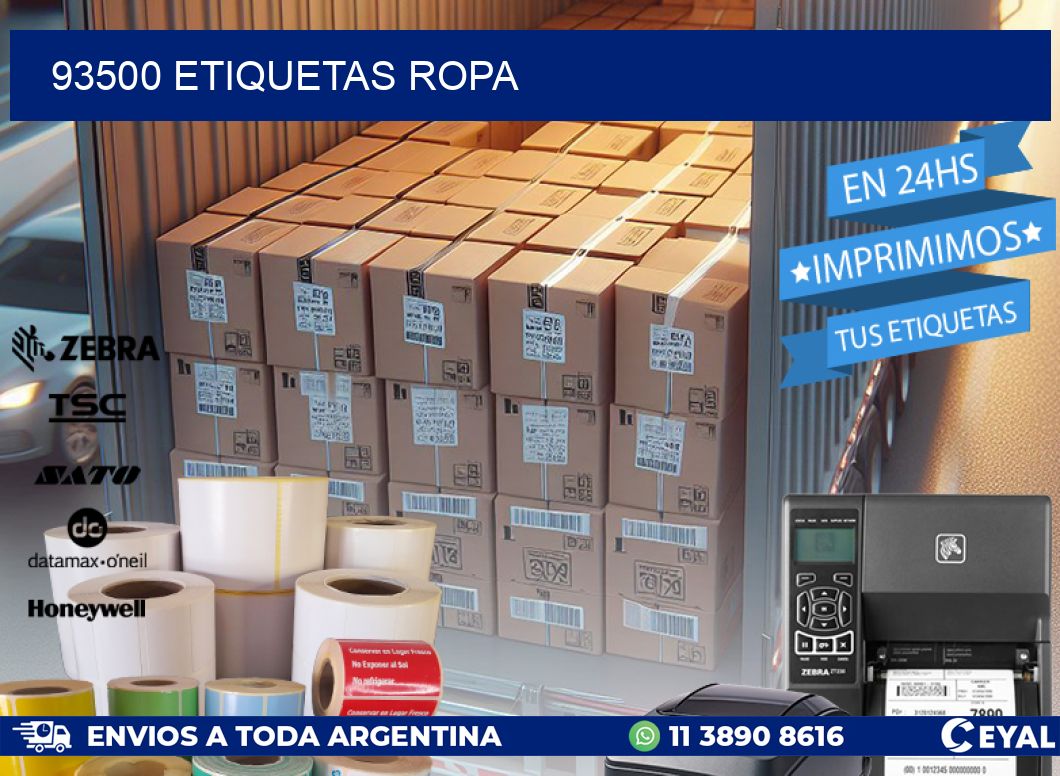 93500 ETIQUETAS ROPA
