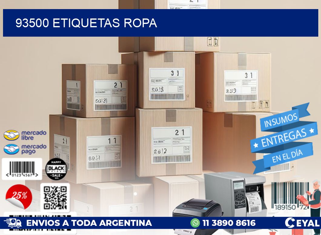 93500 ETIQUETAS ROPA