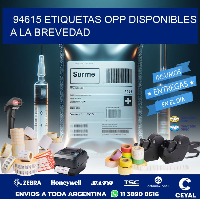 94615 ETIQUETAS OPP DISPONIBLES A LA BREVEDAD
