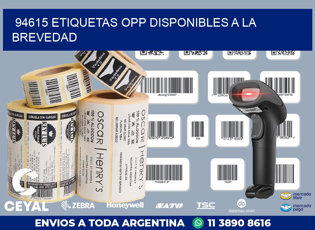 94615 ETIQUETAS OPP DISPONIBLES A LA BREVEDAD