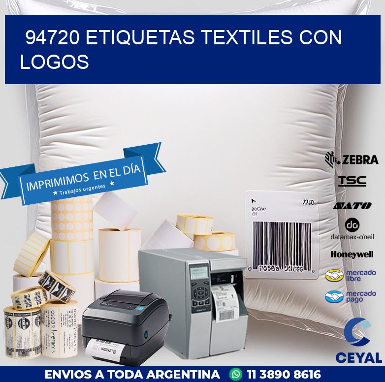 94720 ETIQUETAS TEXTILES CON LOGOS