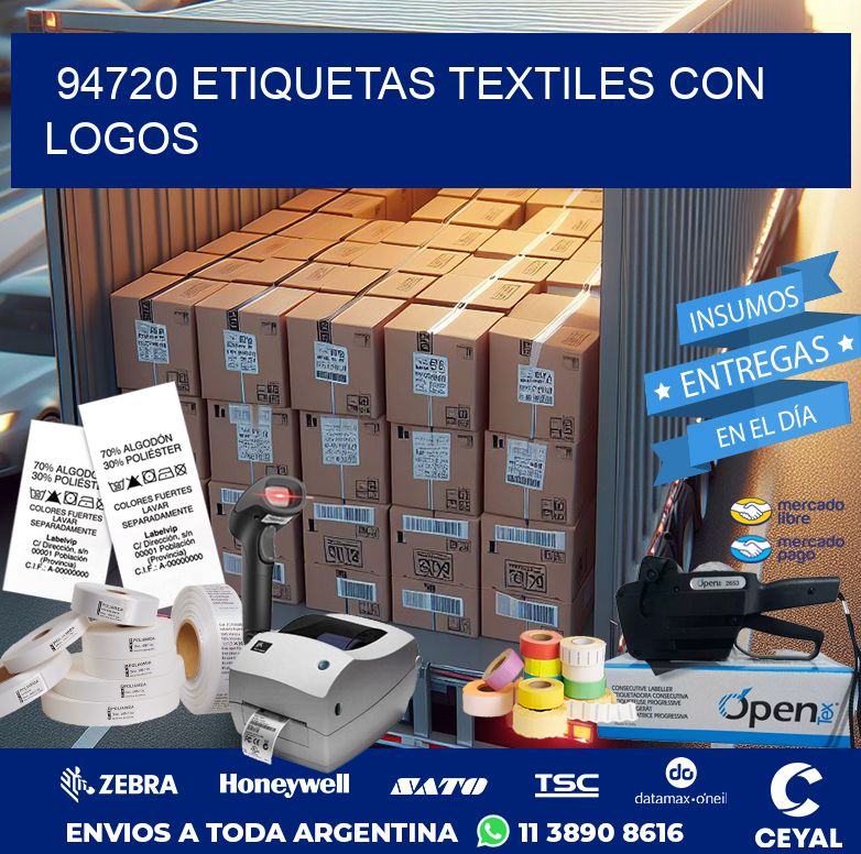 94720 ETIQUETAS TEXTILES CON LOGOS
