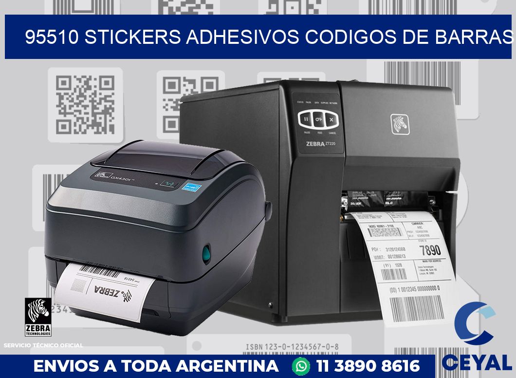 95510 stickers adhesivos codigos de barras
