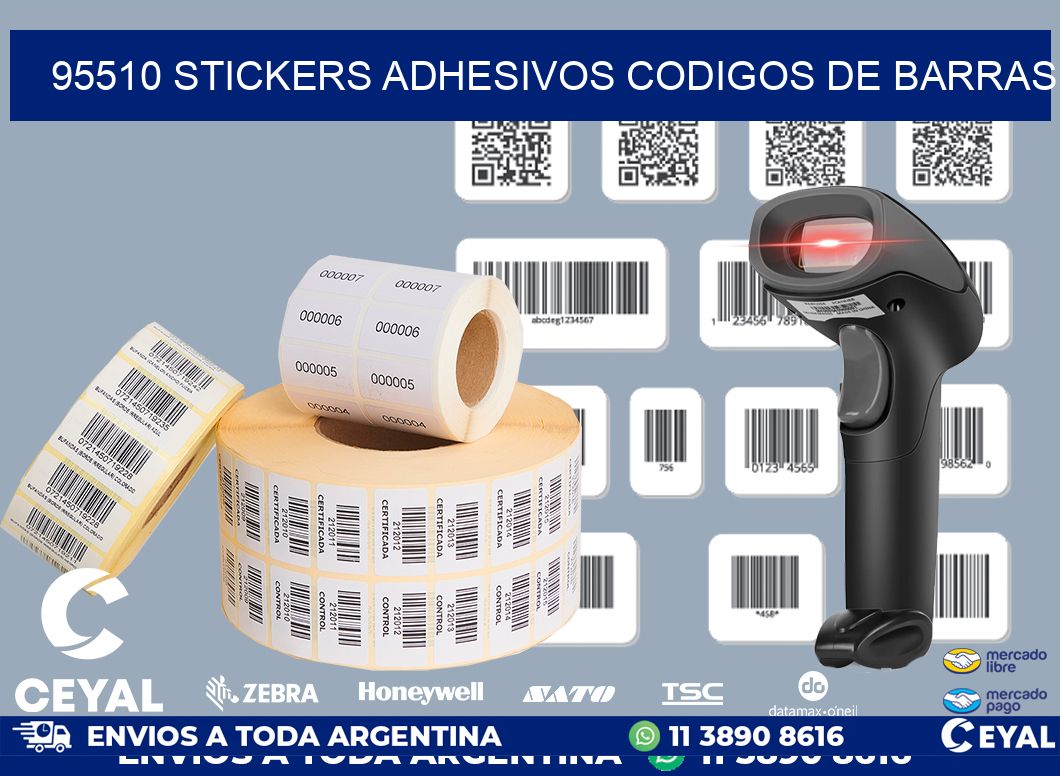 95510 stickers adhesivos codigos de barras