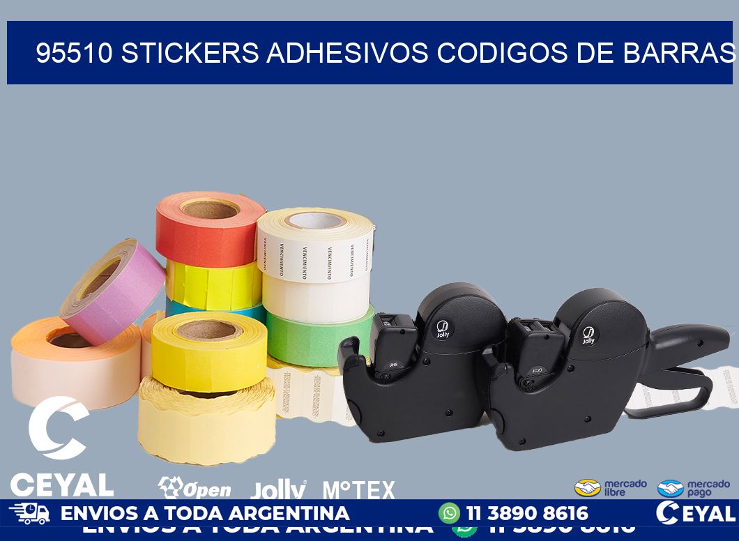 95510 stickers adhesivos codigos de barras