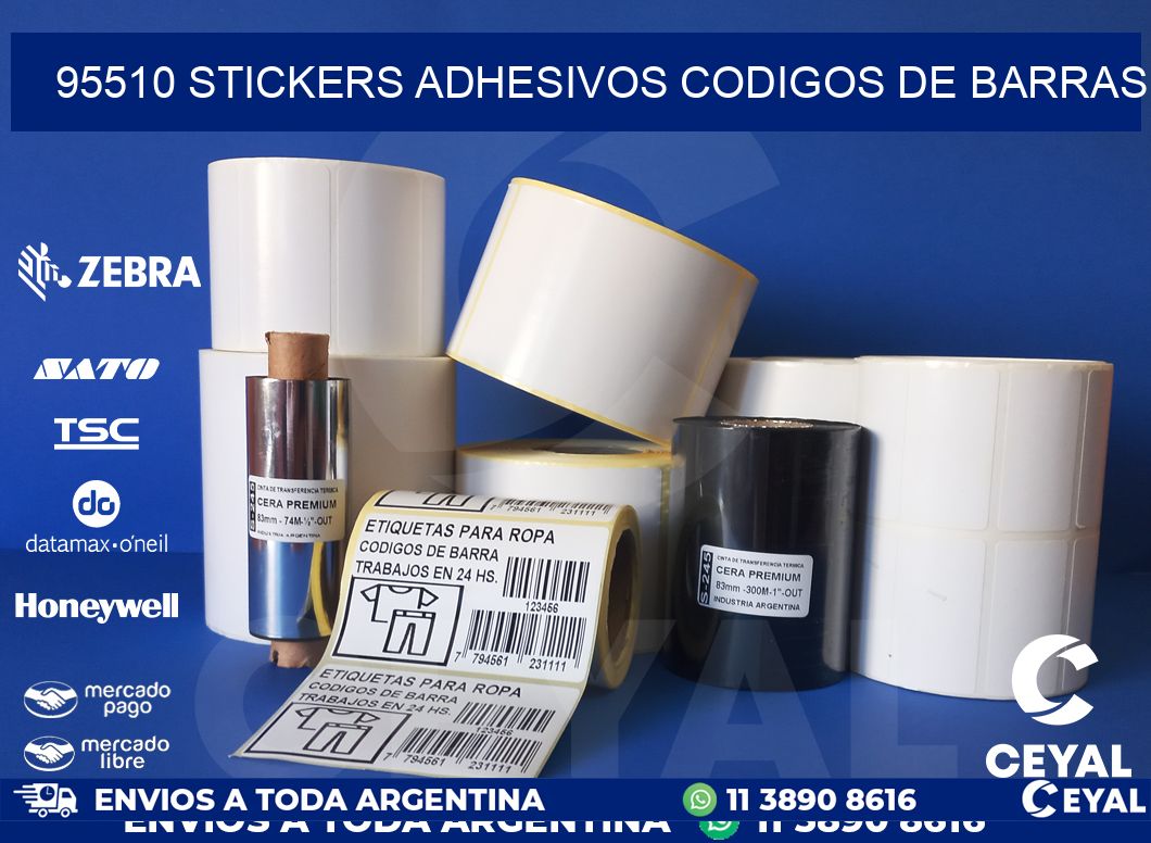 95510 stickers adhesivos codigos de barras
