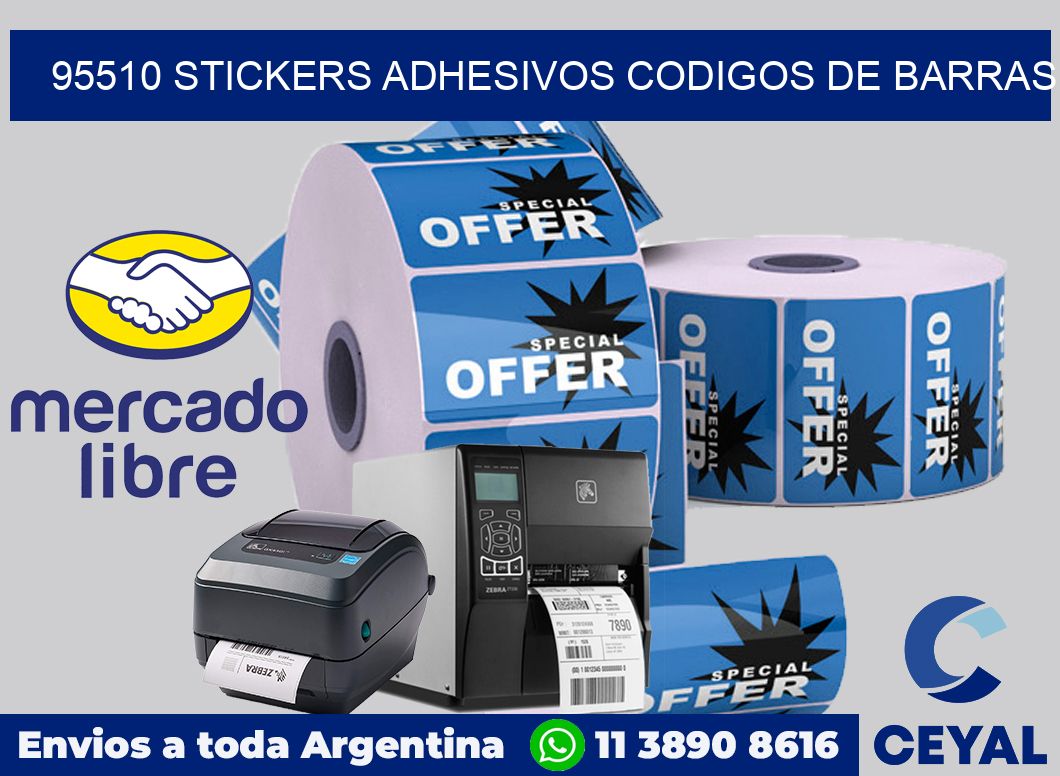 95510 stickers adhesivos codigos de barras