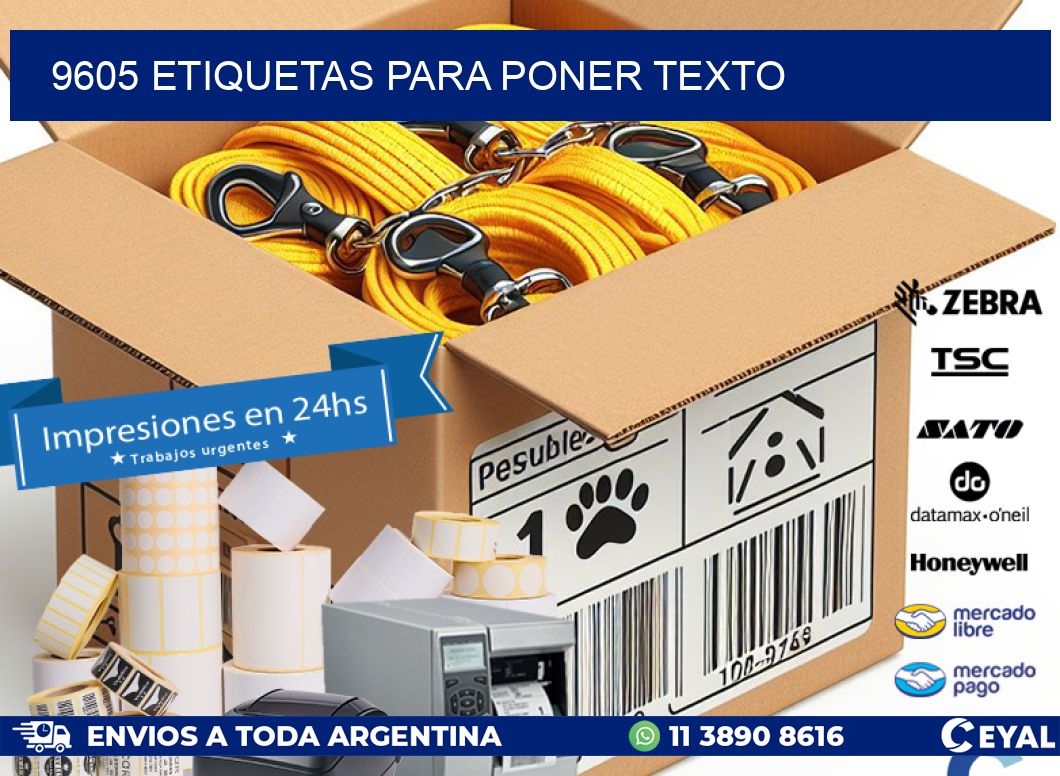 9605 ETIQUETAS PARA PONER TEXTO