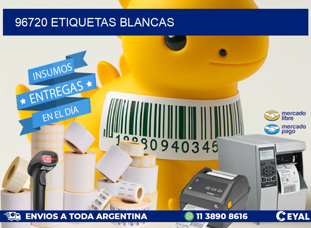 96720 ETIQUETAS BLANCAS