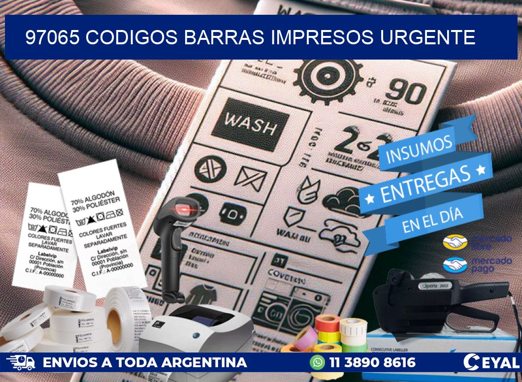 97065 CODIGOS BARRAS IMPRESOS URGENTE