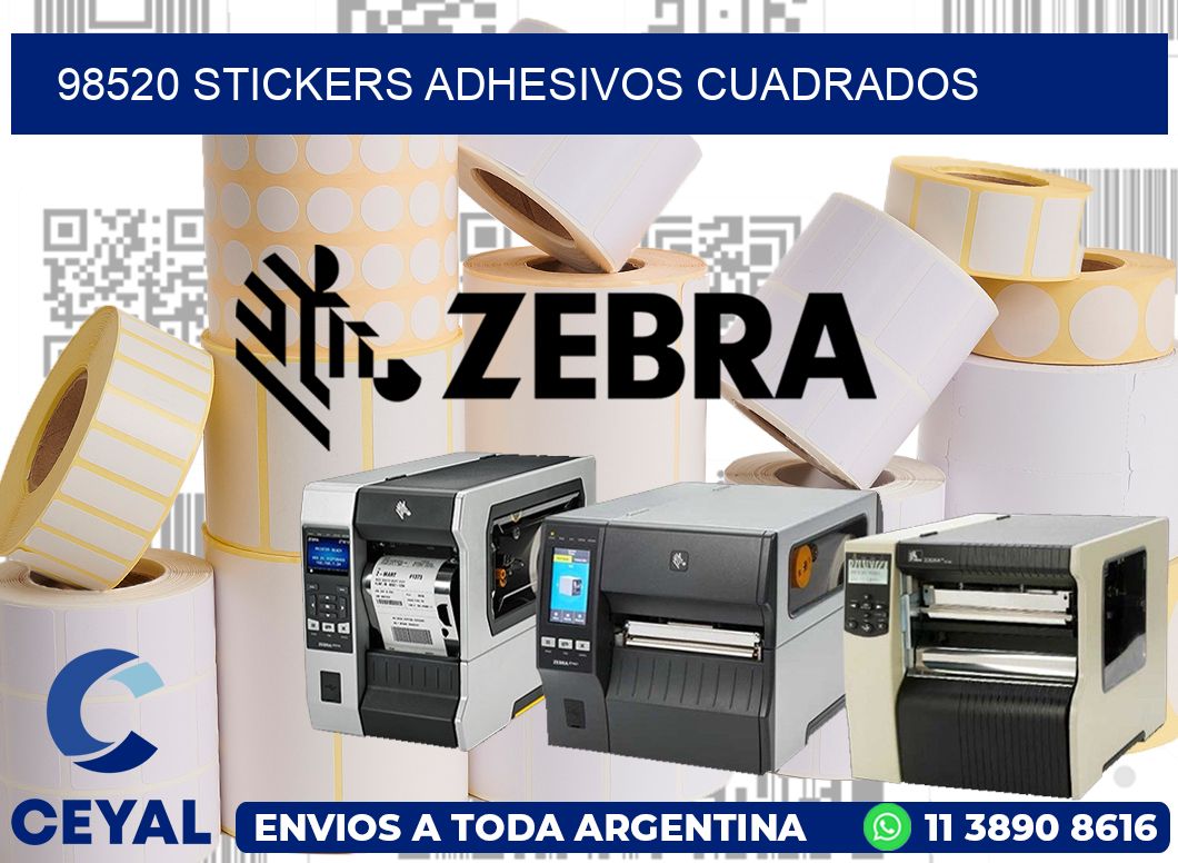 98520 stickers adhesivos cuadrados