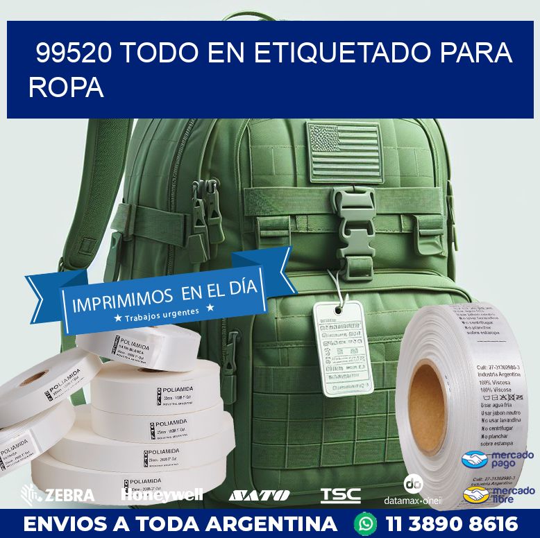 99520 TODO EN ETIQUETADO PARA ROPA