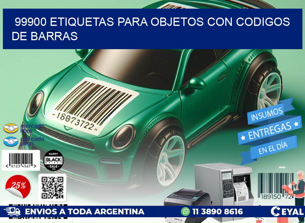 99900 ETIQUETAS PARA OBJETOS CON CODIGOS DE BARRAS
