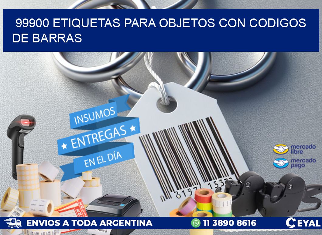 99900 ETIQUETAS PARA OBJETOS CON CODIGOS DE BARRAS