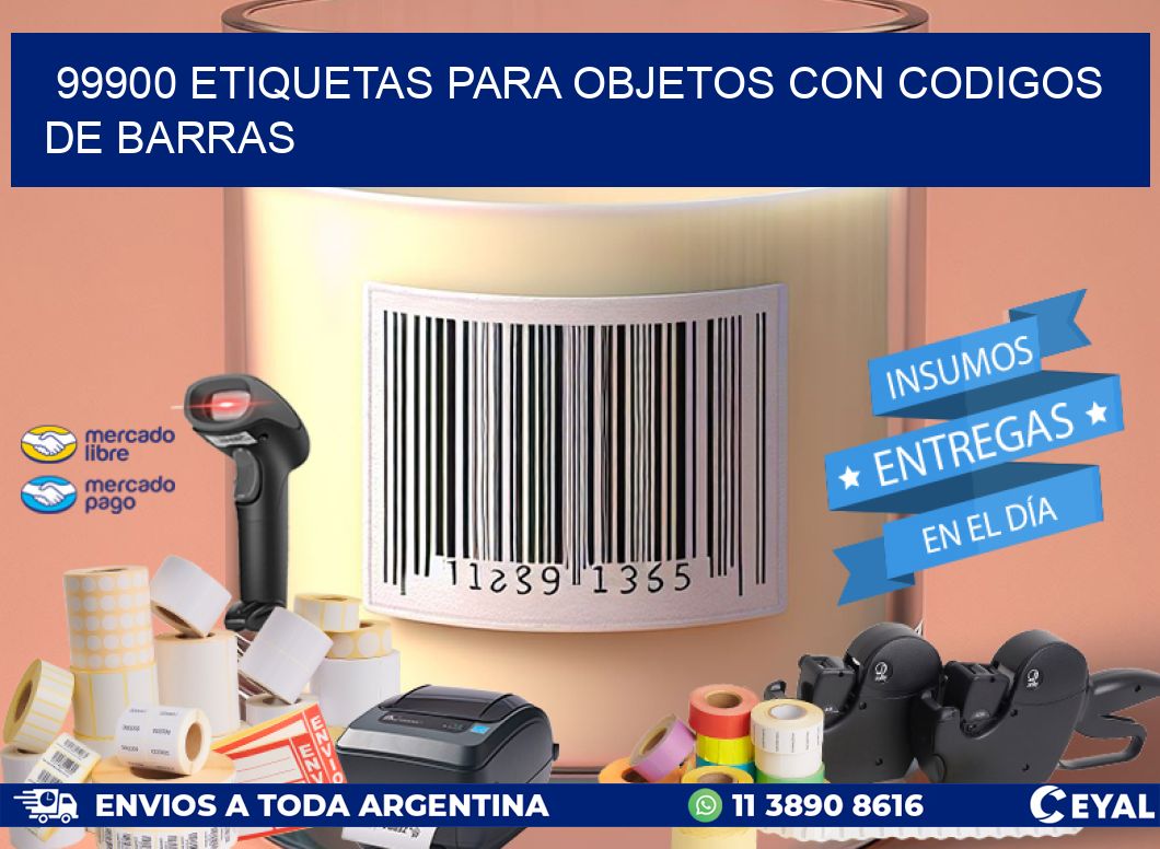 99900 ETIQUETAS PARA OBJETOS CON CODIGOS DE BARRAS