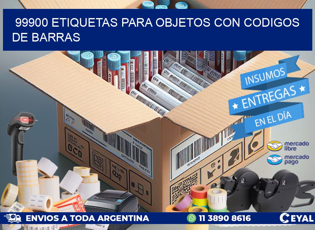 99900 ETIQUETAS PARA OBJETOS CON CODIGOS DE BARRAS