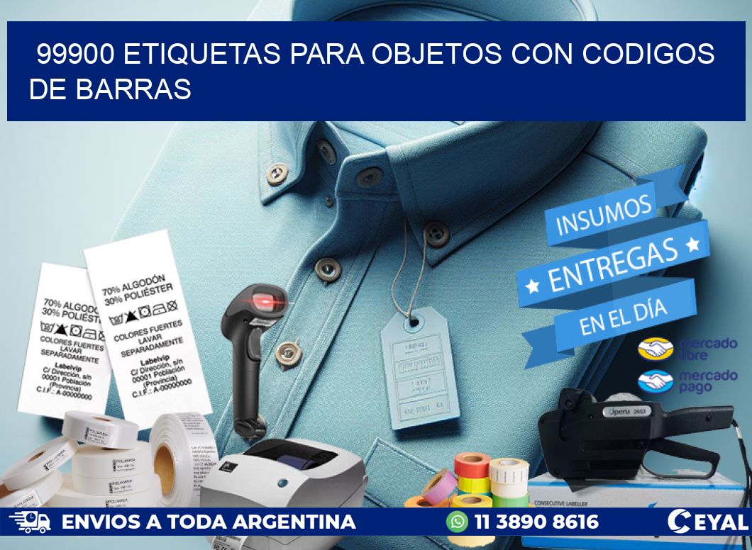 99900 ETIQUETAS PARA OBJETOS CON CODIGOS DE BARRAS