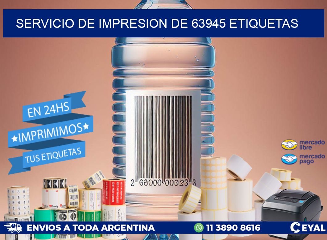 SERVICIO DE IMPRESION DE 63945 ETIQUETAS