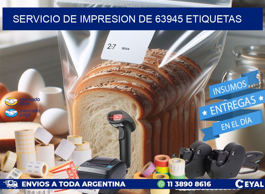 SERVICIO DE IMPRESION DE 63945 ETIQUETAS