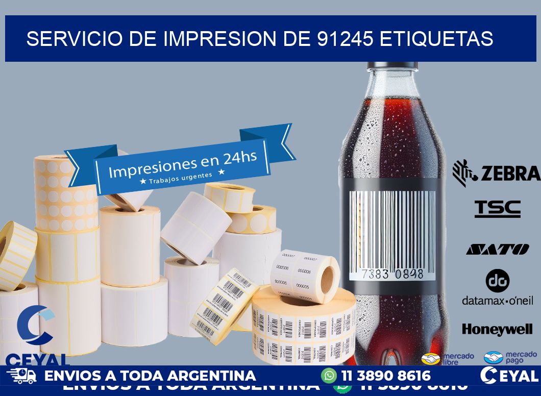 SERVICIO DE IMPRESION DE 91245 ETIQUETAS