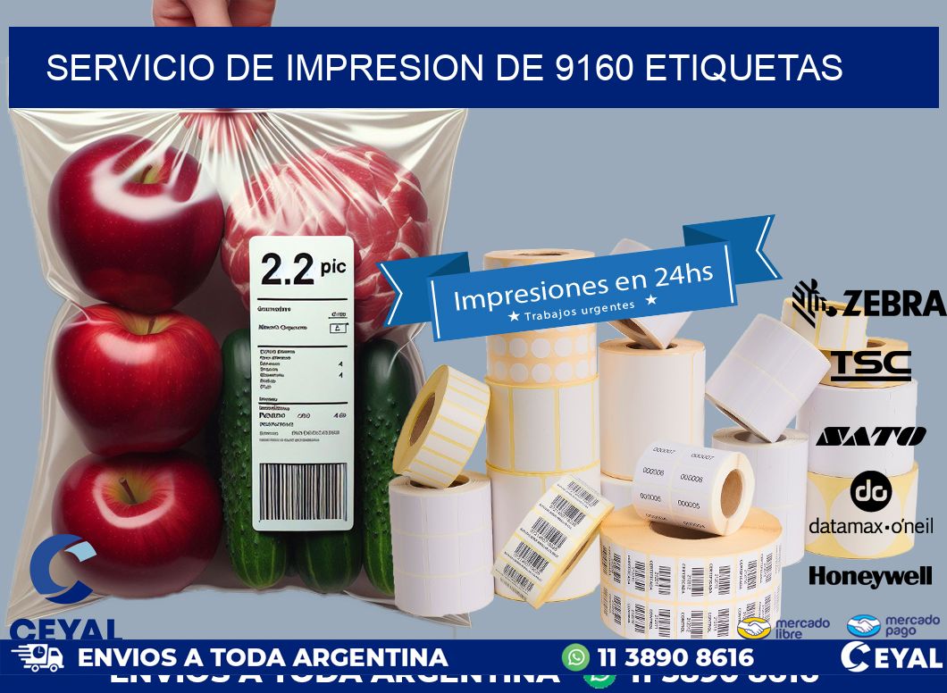 SERVICIO DE IMPRESION DE 9160 ETIQUETAS